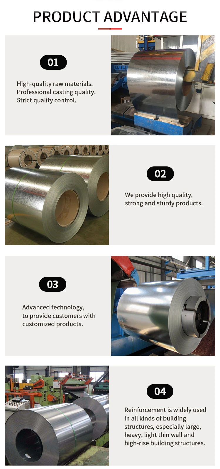 Factory Direct Sales of Galvanized Gi Rolls Support Custom Super Strong Supply