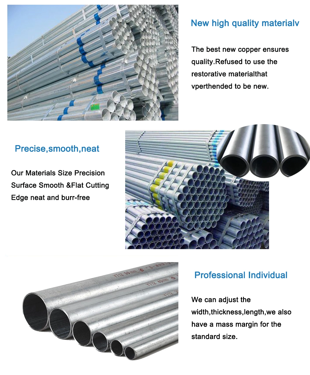 DIN Hot Dipped Galvanized Welded Steel Pipe